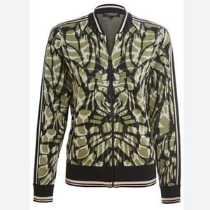 Liverpool Jeans Brand Women's Small NWT Zip Front Sweater Bomber Jacket Green